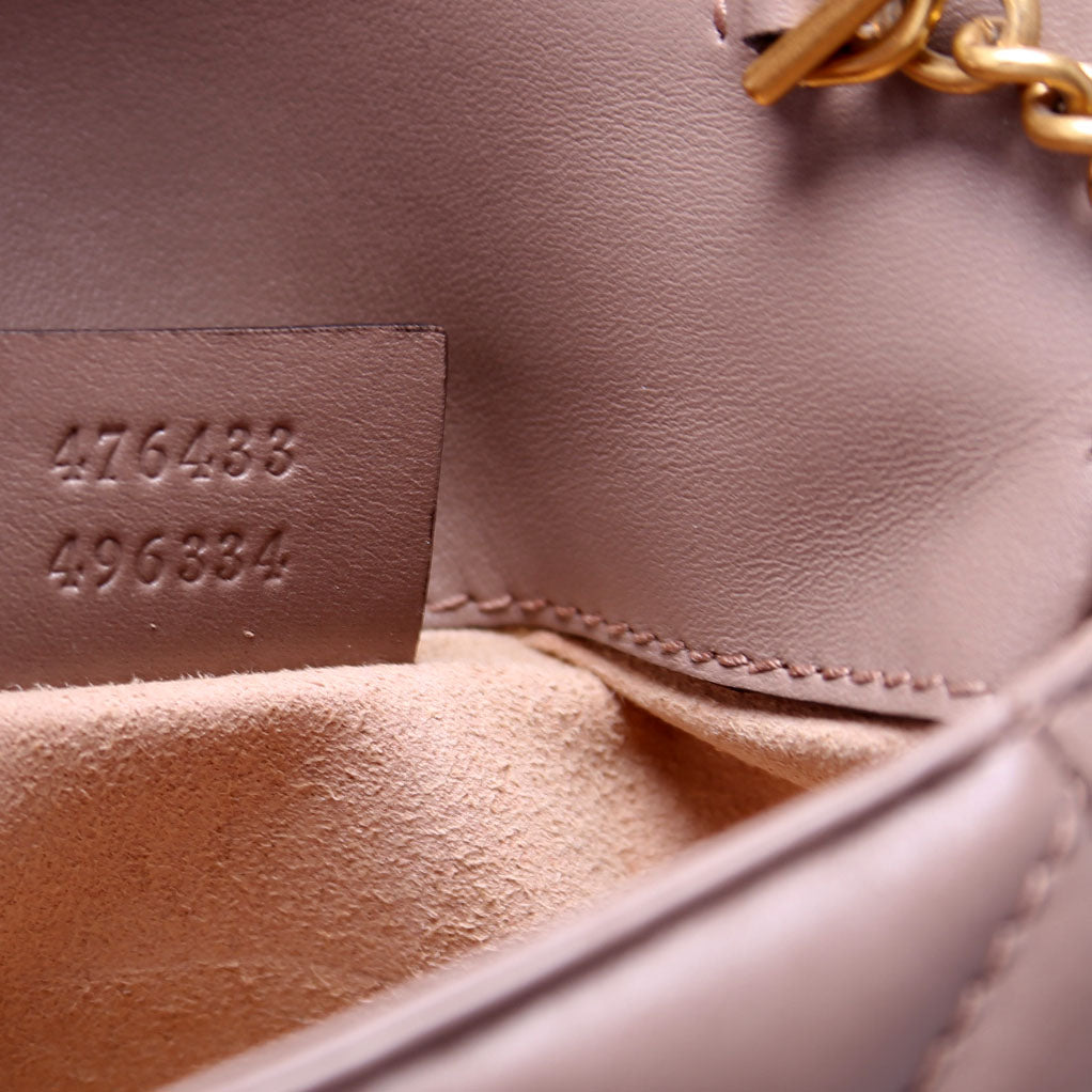476433 Marmont Leather Super Mini Flap Tan