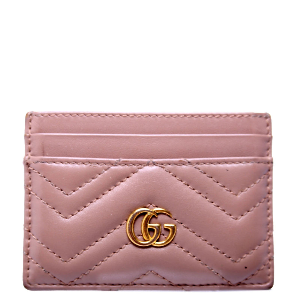 443127 GG Marmont Card Holder Beige