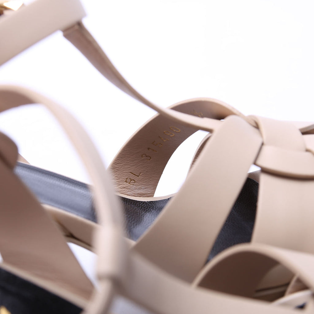 Tribute Platform Sandals Size 37.5 Nude