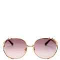 GG0595S Round Metal Frame Sunglasses Brown