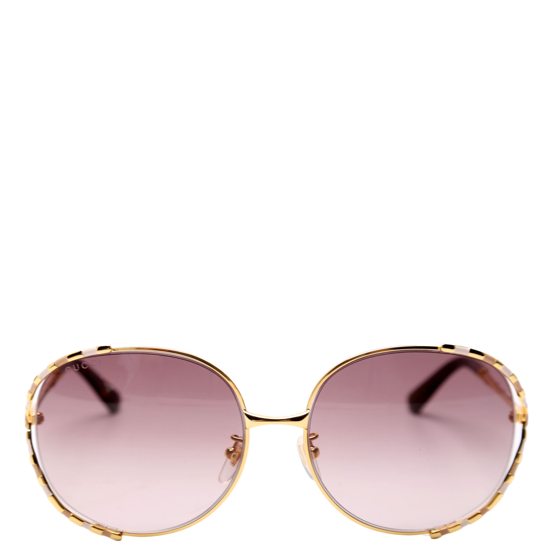 GG0595S Round Metal Frame Sunglasses Brown