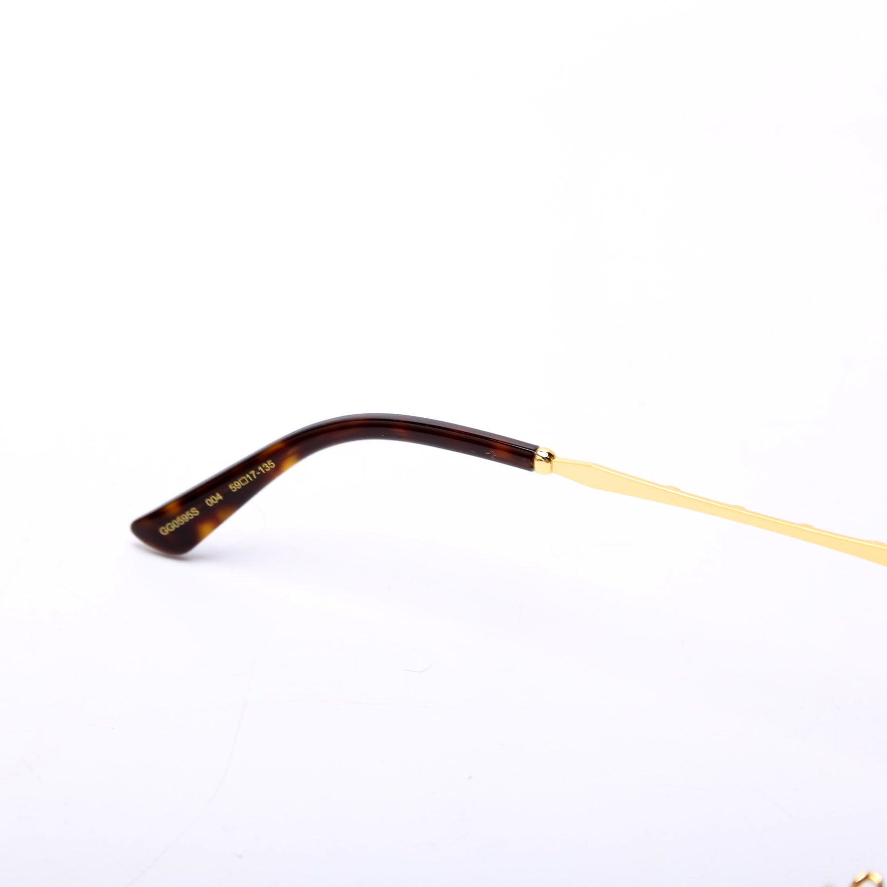 GG0595S Round Metal Frame Sunglasses Brown