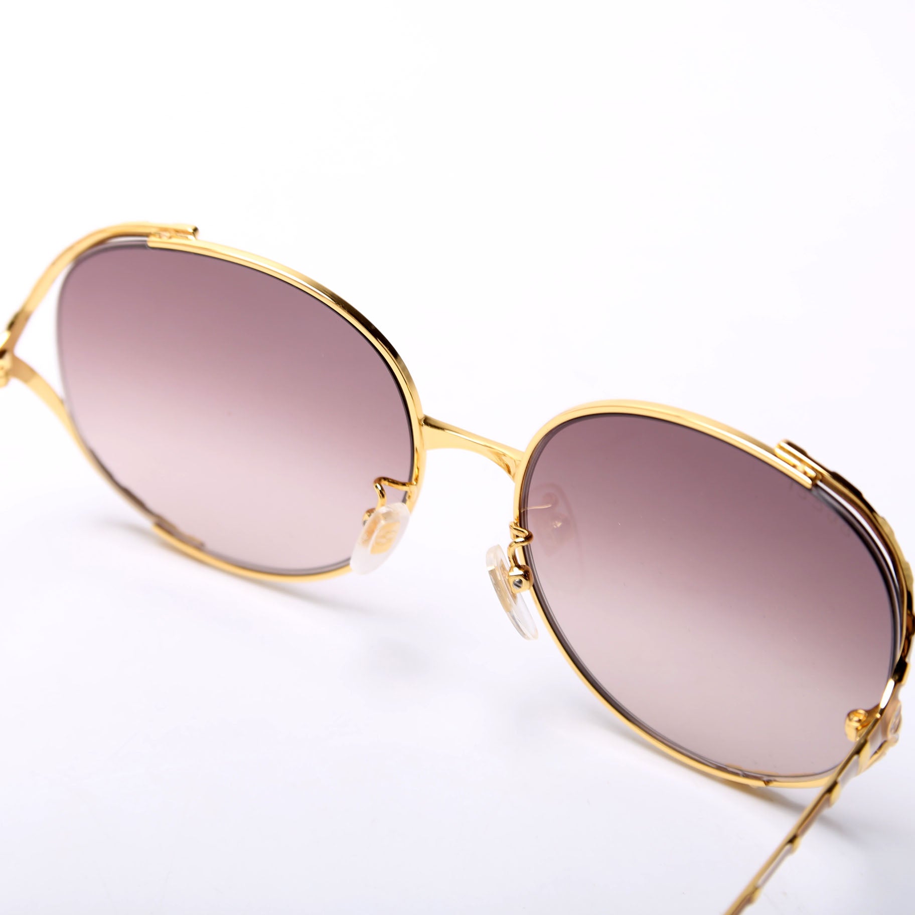GG0595S Round Metal Frame Sunglasses Brown