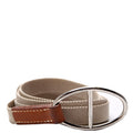 Hermes Chaine D'ancre Canvas Thin Belt Size M Brown/Beige