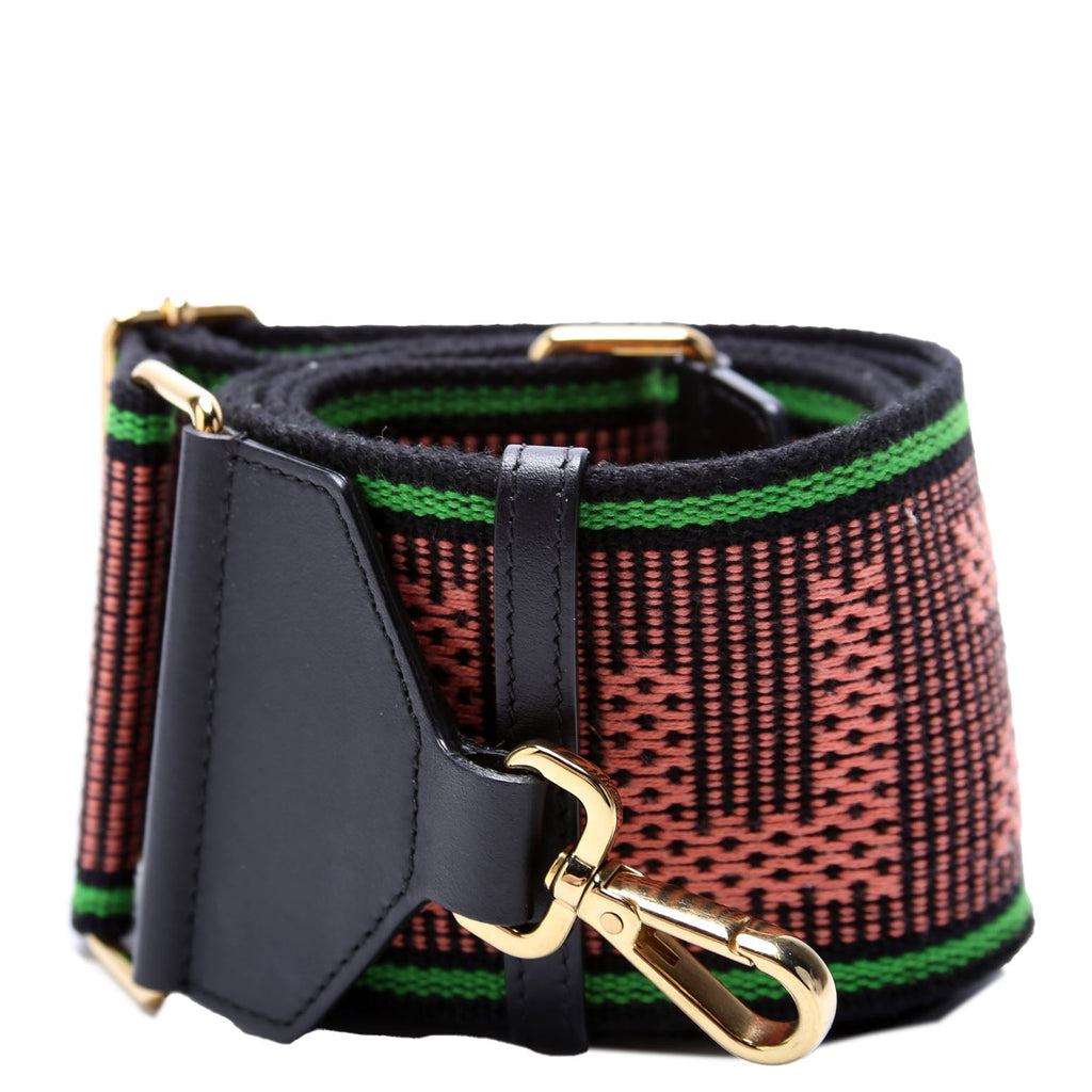 Fendi Logo Cannete Ribbon Adjustable Strap Pink