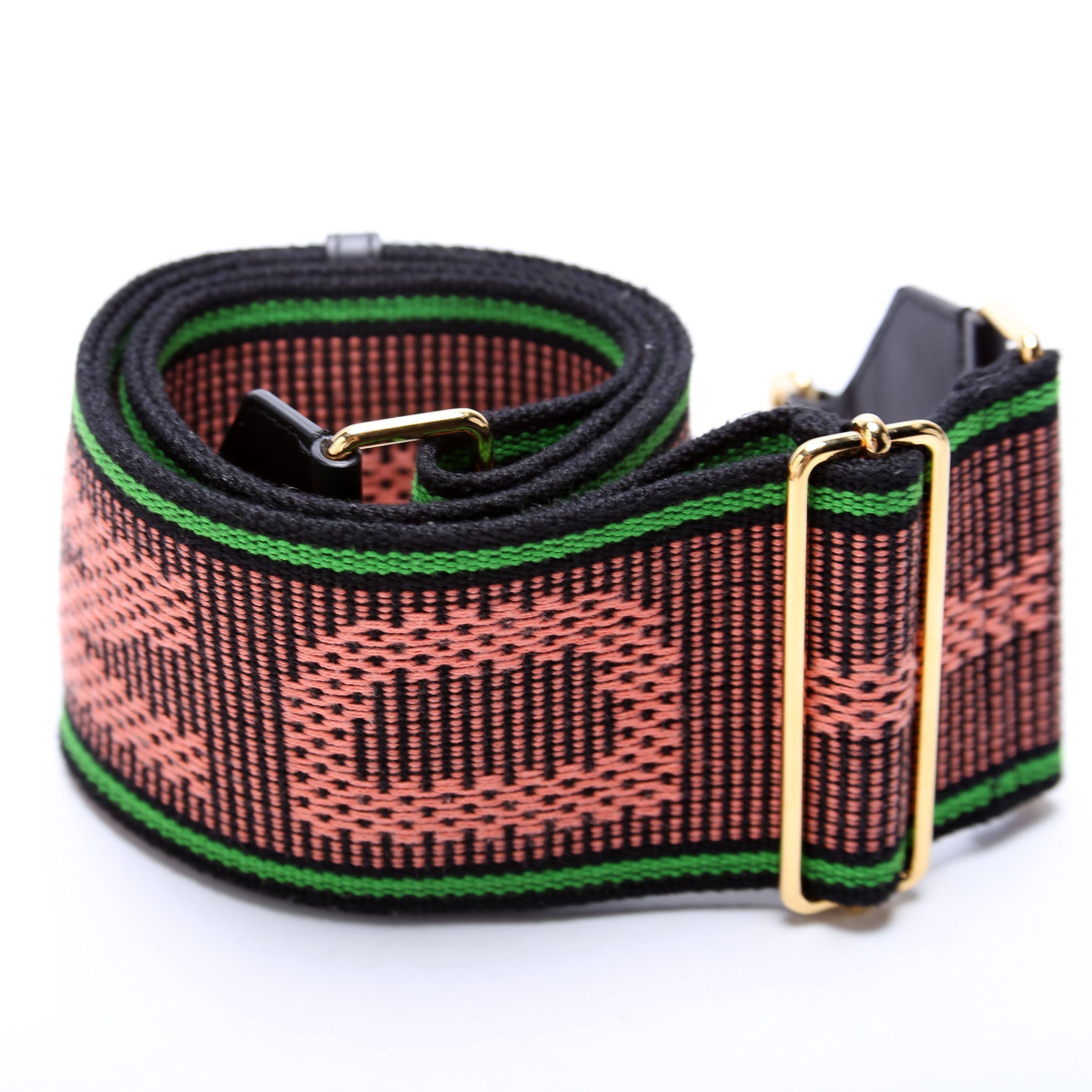 Fendi Logo Cannete Ribbon Adjustable Strap Pink