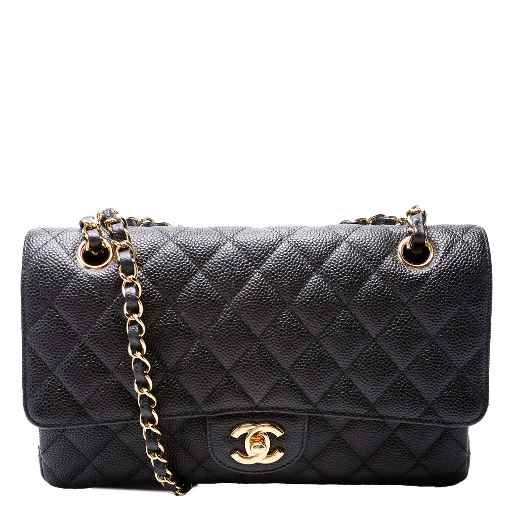 Classic Flap Medium Caviar 14-16M Black