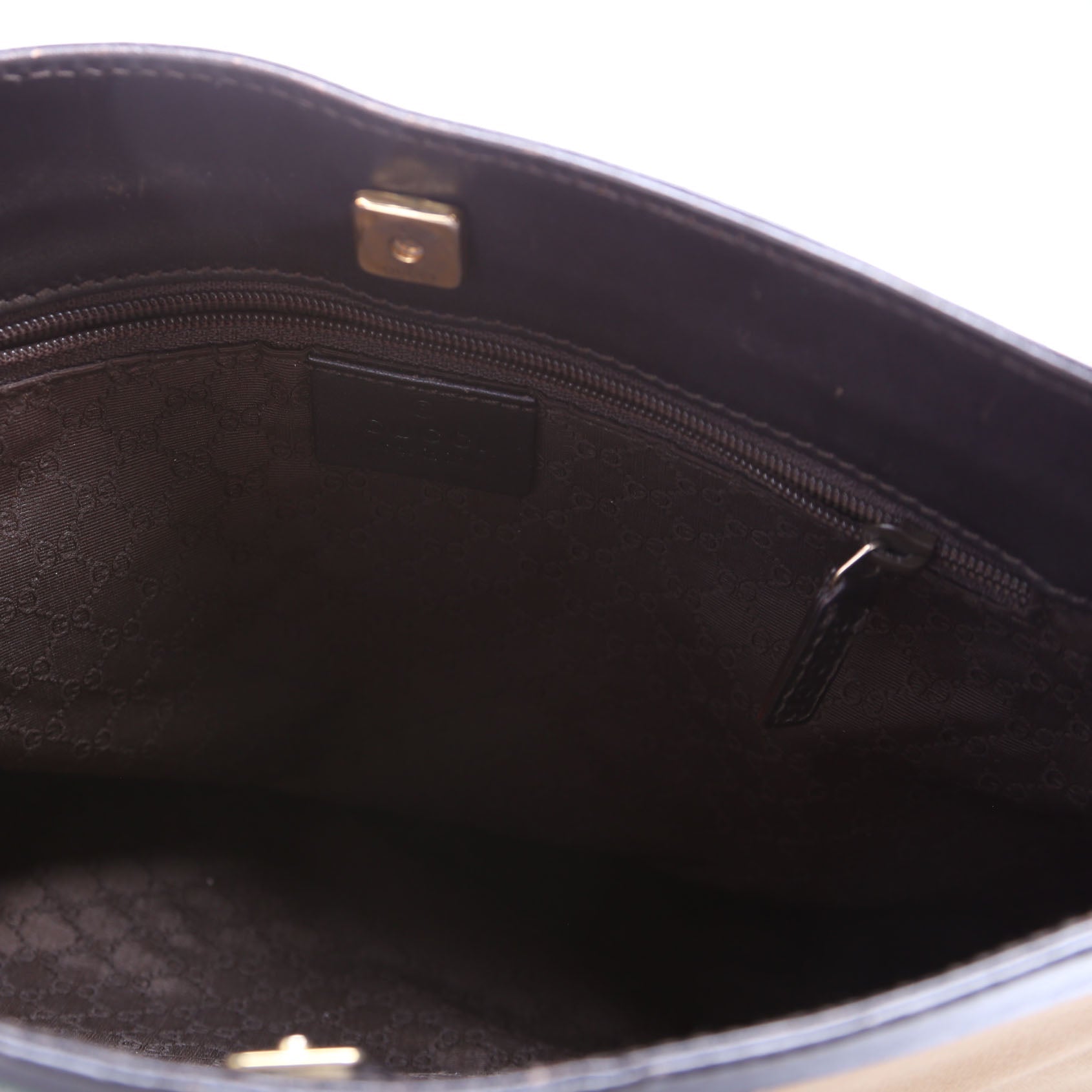 0014231 Sherry Line Web/Leather Shoulder Bag Vintage