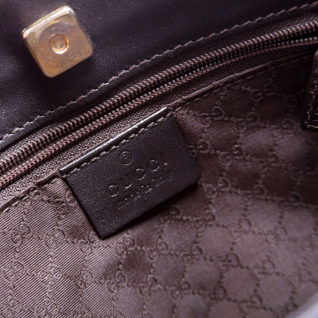 0014231 Sherry Line Web/Leather Shoulder Bag Vintage