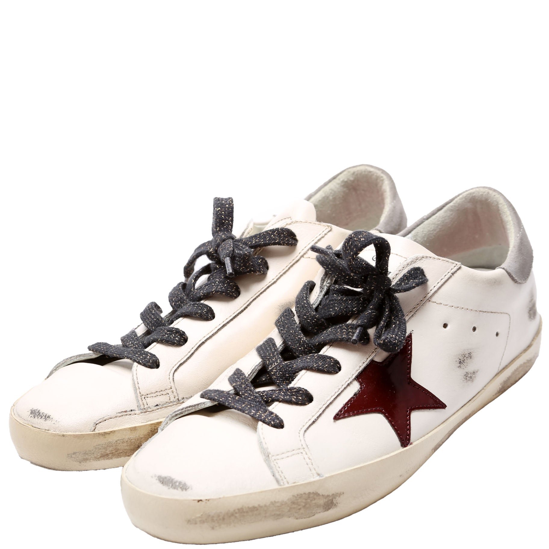 Super Star Sneakers Size 41 White/Burgundy