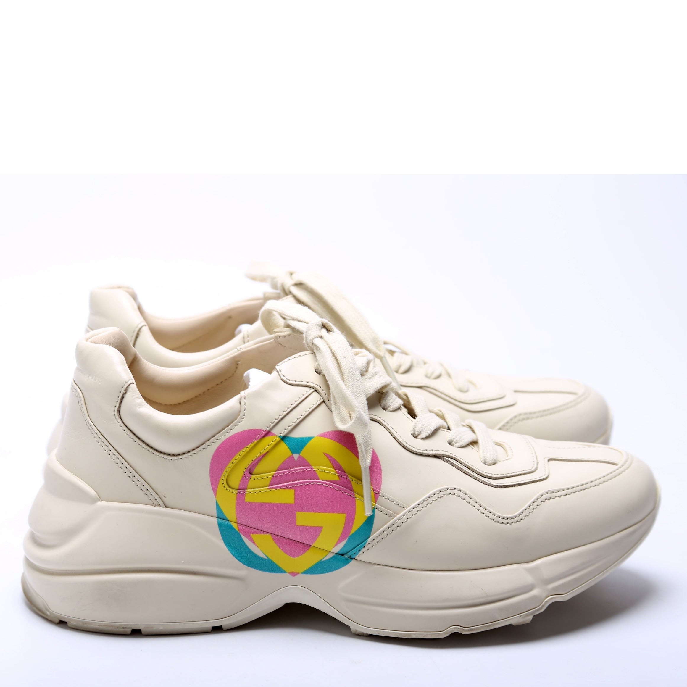 Rhyton Heart Sneakers Size 40.5 Cream