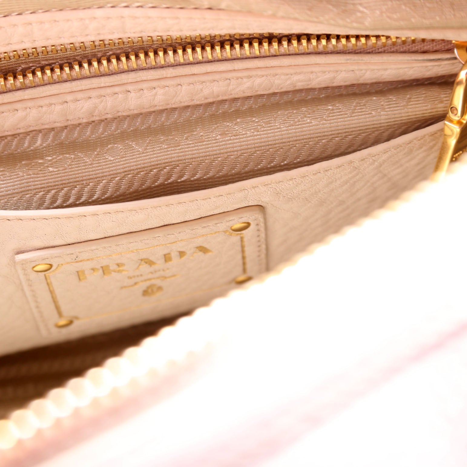 ON HOLD Vitello Daino Zip Shopping Satchel Large White
