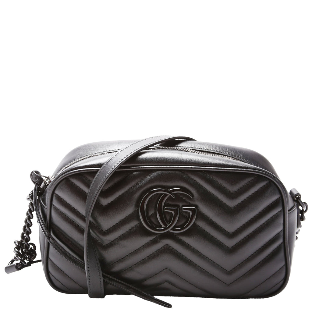 447632 Marmont Small Leather Camera Black