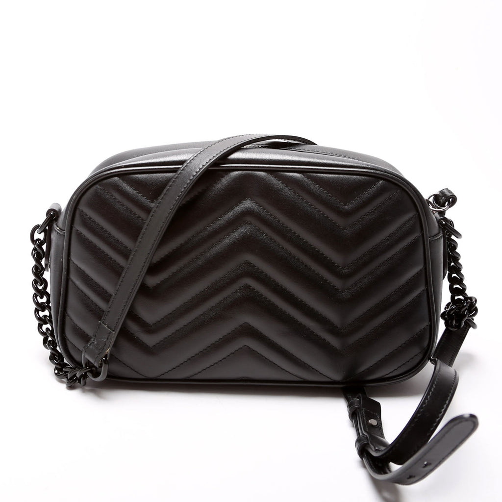 447632 Marmont Small Leather Camera Black