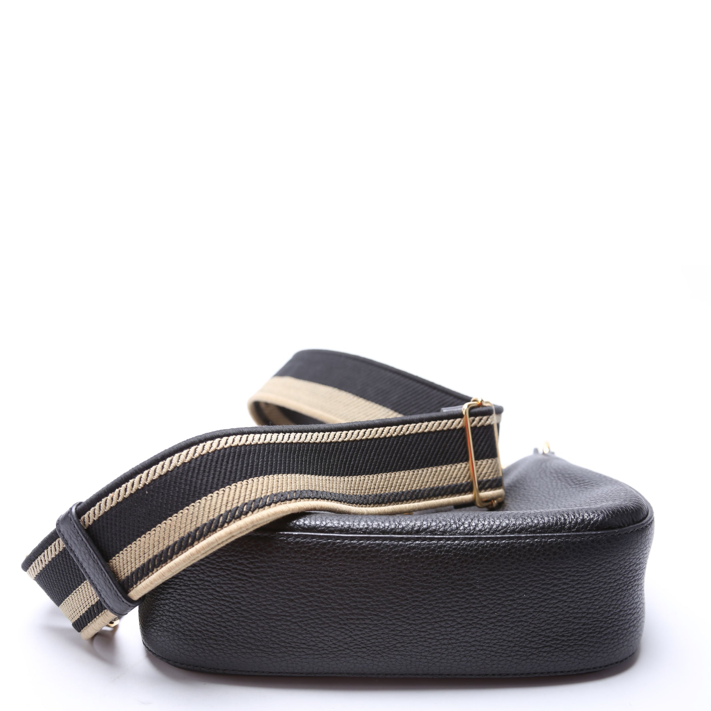 Vitello Daino Soft Leather Crossbody Black