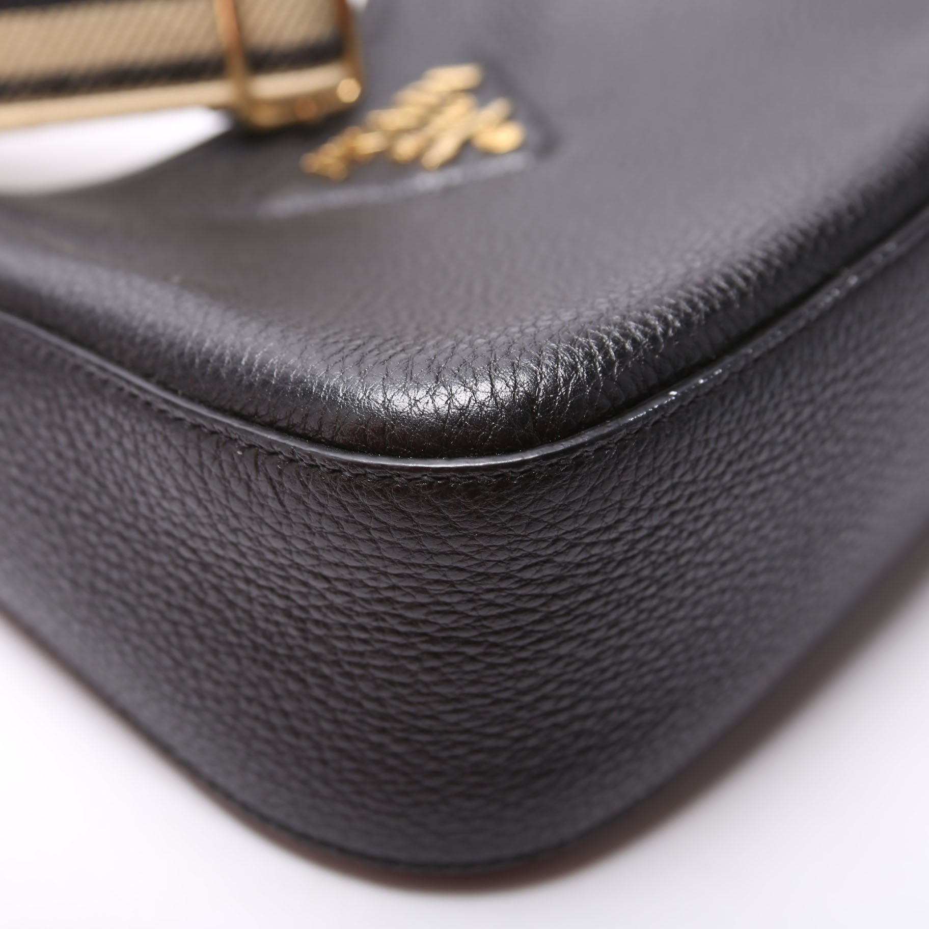 Vitello Daino Soft Leather Crossbody Black