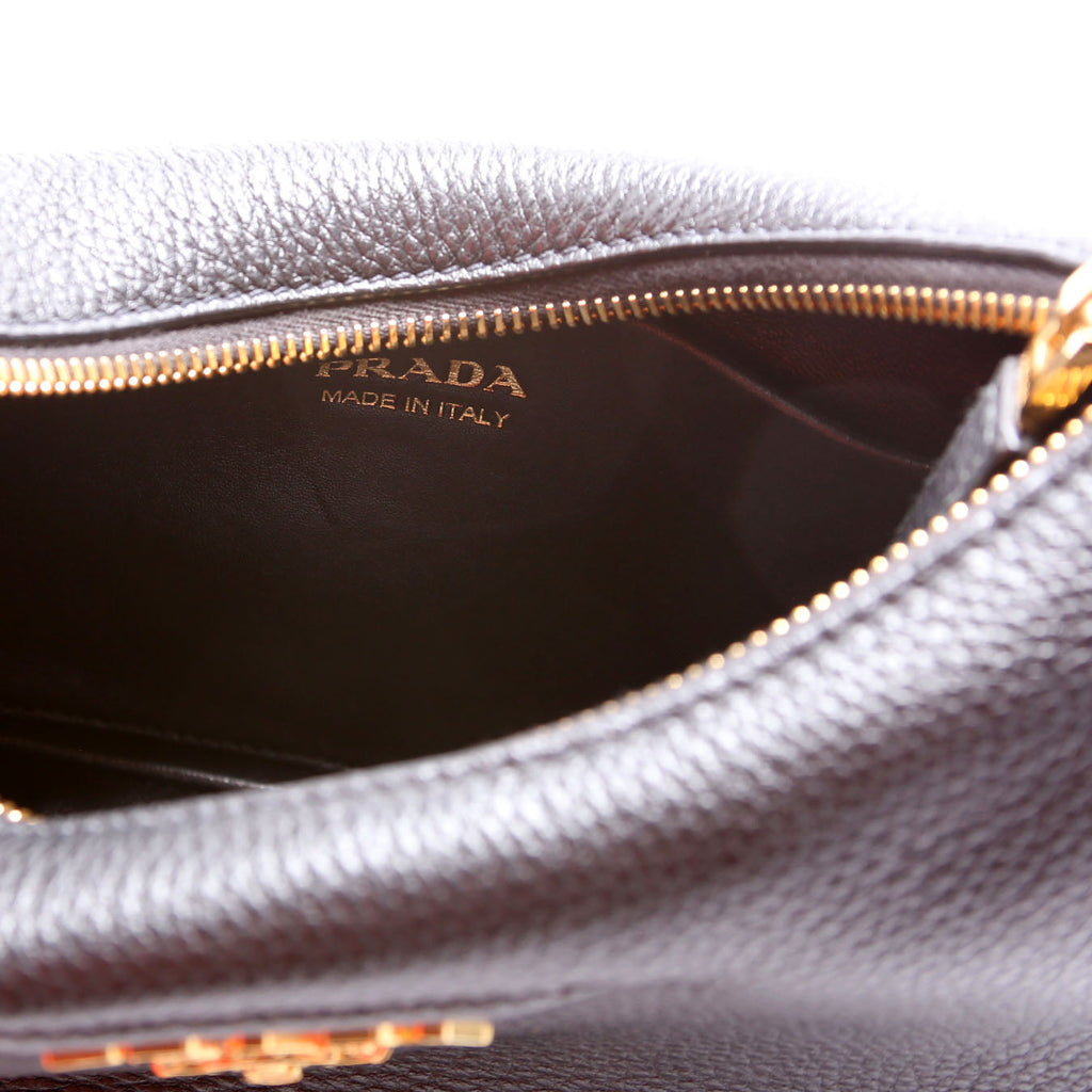 Vitello Daino Soft Leather Crossbody Black