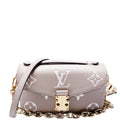 Pochette Metis East West Bicolor Empreinte Taupe