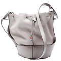 Balloon Bucket Bag Small Grain Leather Grey