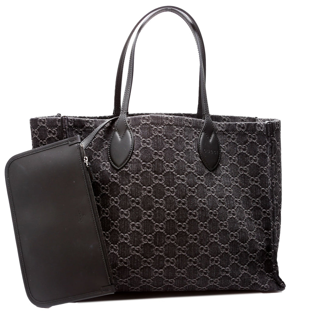 772176 Summer Tote Large Denim Black