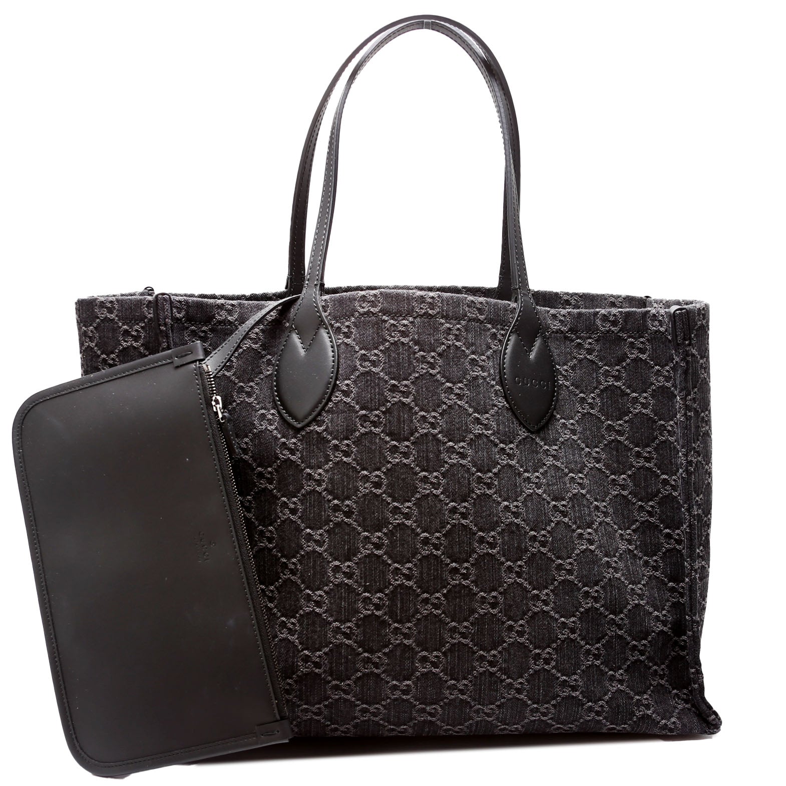 772176 Summer Tote Large Denim Black