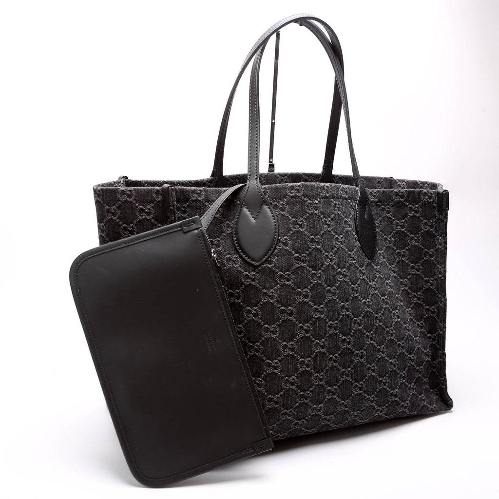 772176 Summer Tote Large Denim Black
