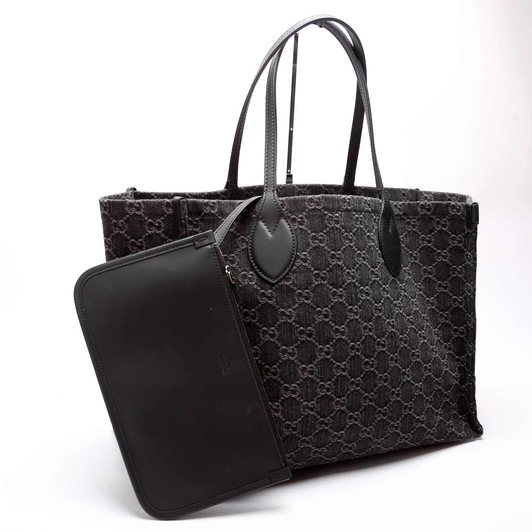 772176 Summer Tote Large Denim Black