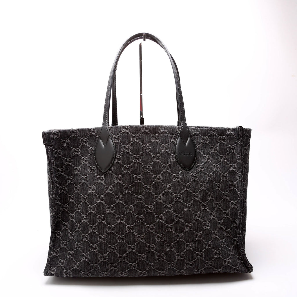 772176 Summer Tote Large Denim Black