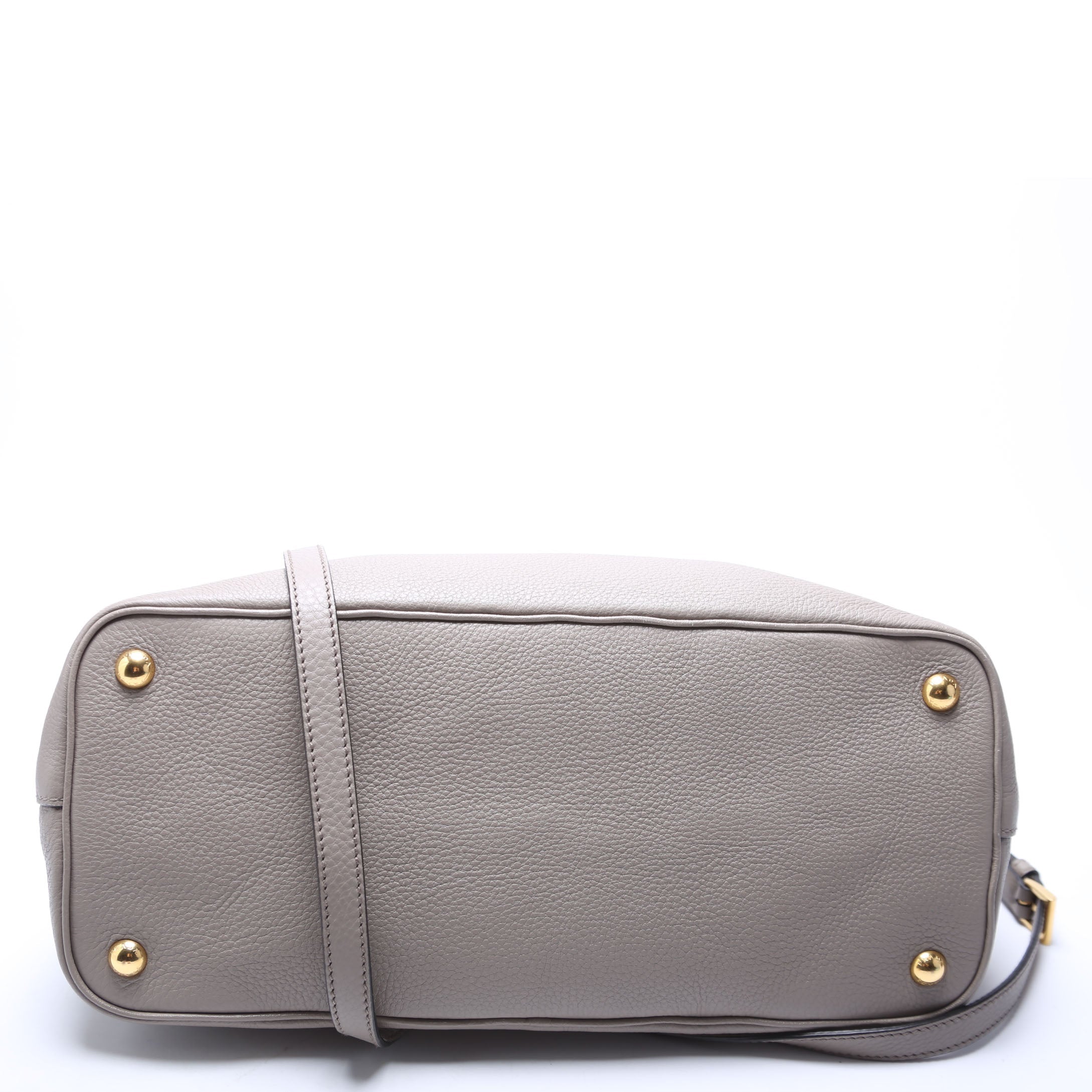 1BA239 Vitello Phenix Double Tote Taupe