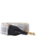 Dior Logo Wide Non-Adjustable Srap Grey/Beige