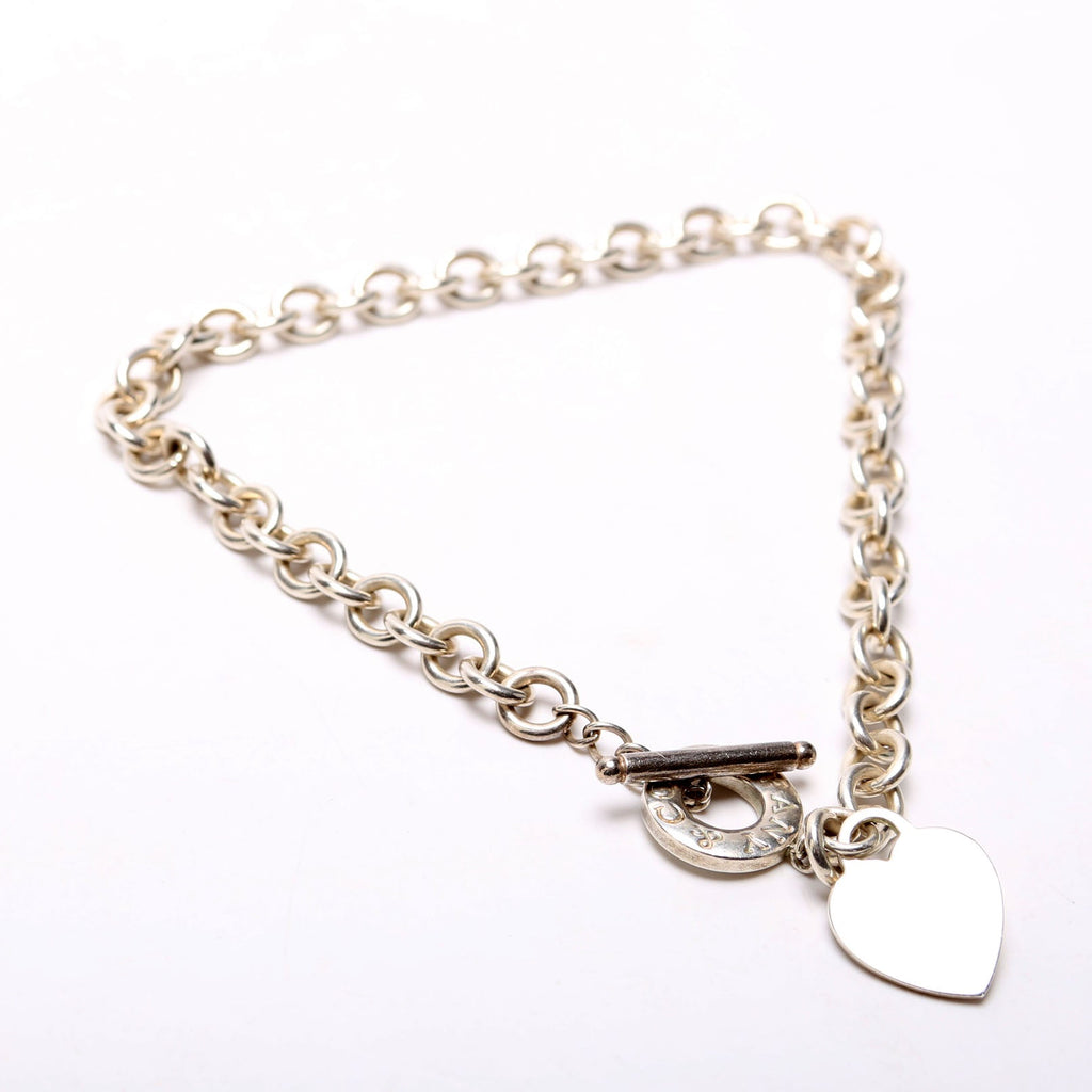 Heart Toggle Choker Necklace 925