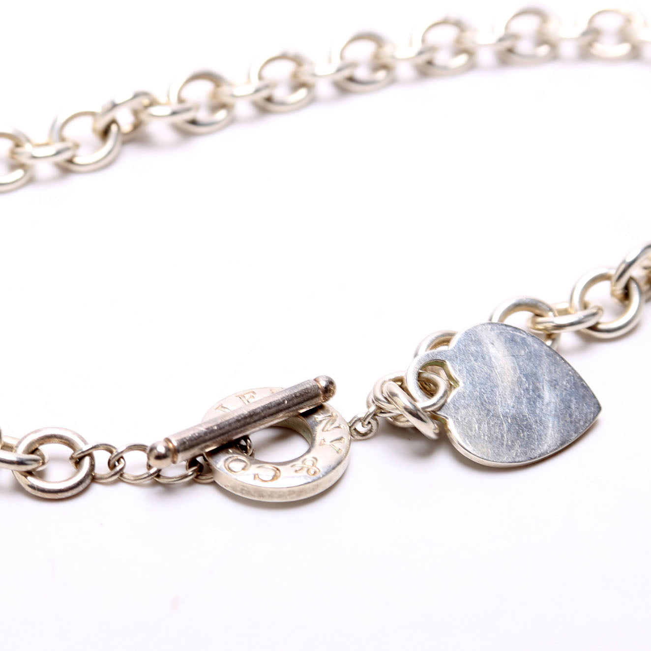Heart Toggle Choker Necklace 925