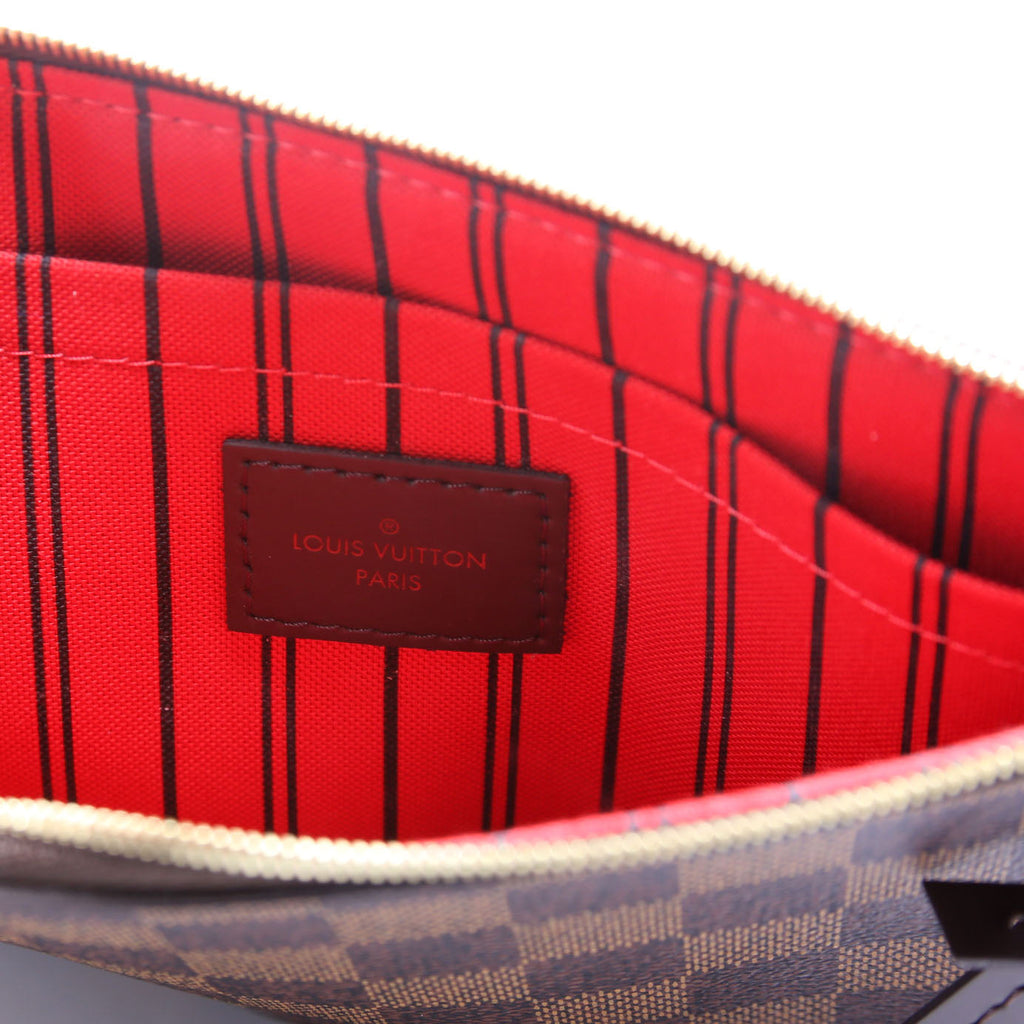 Pochette Only Damier Ebene Neverfull Red