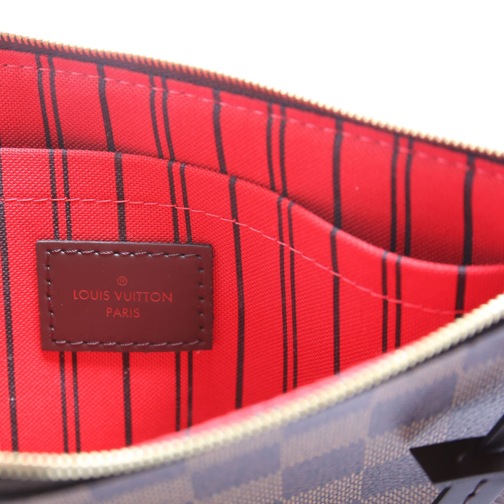 Pochette Only Damier Ebene Neverfull Red