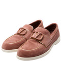 V Logo Suede Loafers Size 37 Mauve