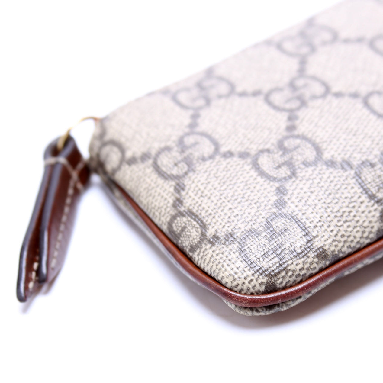 447964 GG Supreme Key Case Brown