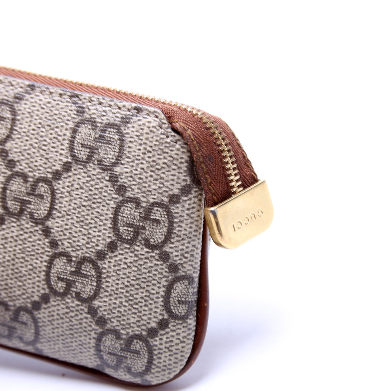 447964 GG Supreme Key Case Brown