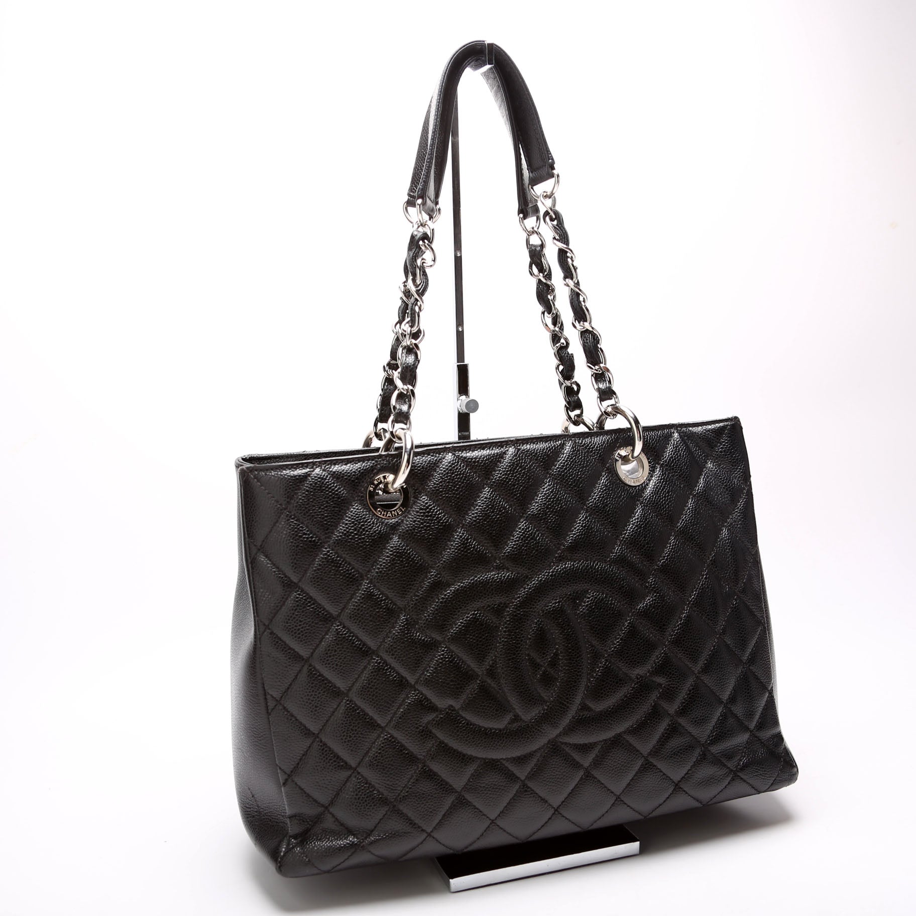 Grand Shopping Tote Caviar Black