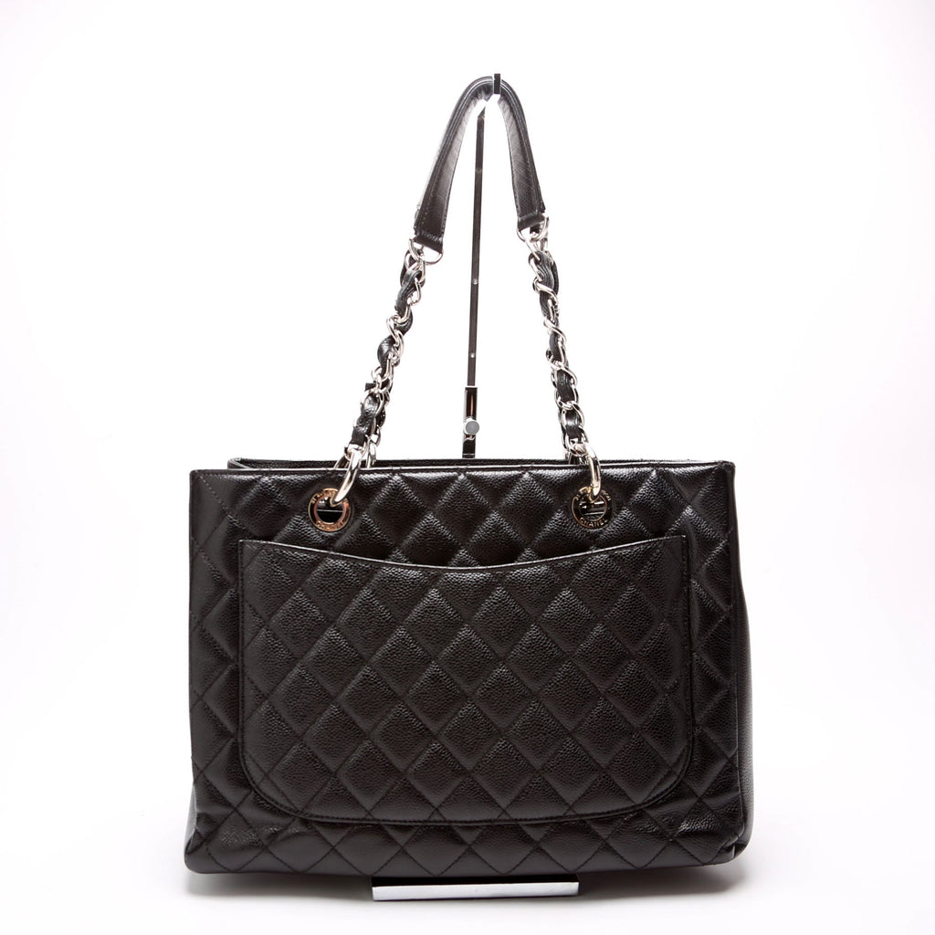 Grand Shopping Tote Caviar Black