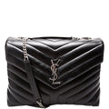 SAINT LAURENT LouLou Medium Quilted 574946 Black