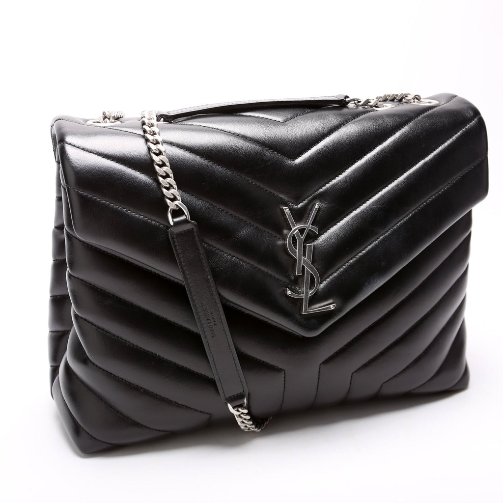 SAINT LAURENT LouLou Medium Quilted 574946 Black