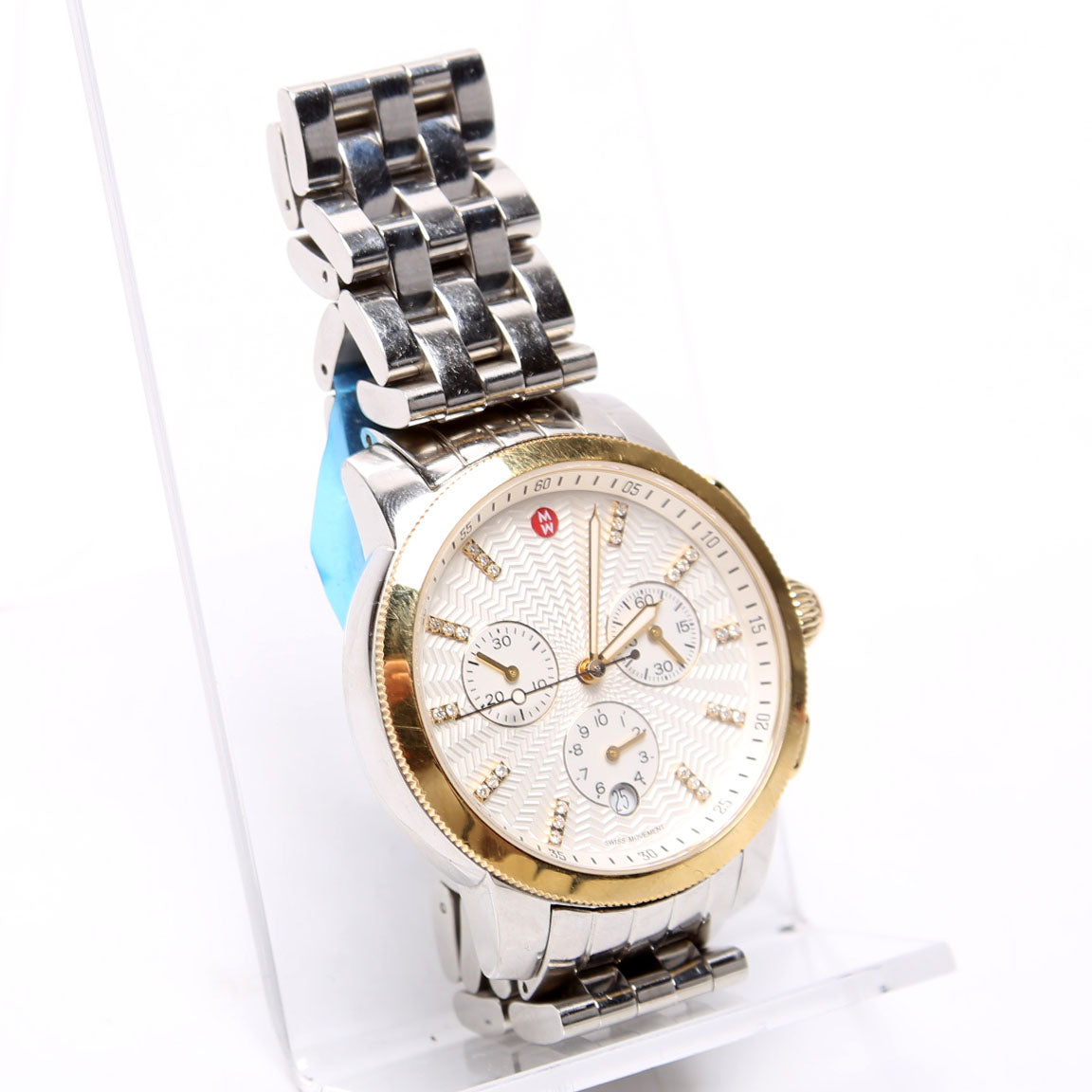 Uptown Stainless Steel Watch With 0.12 Ct Diamonds