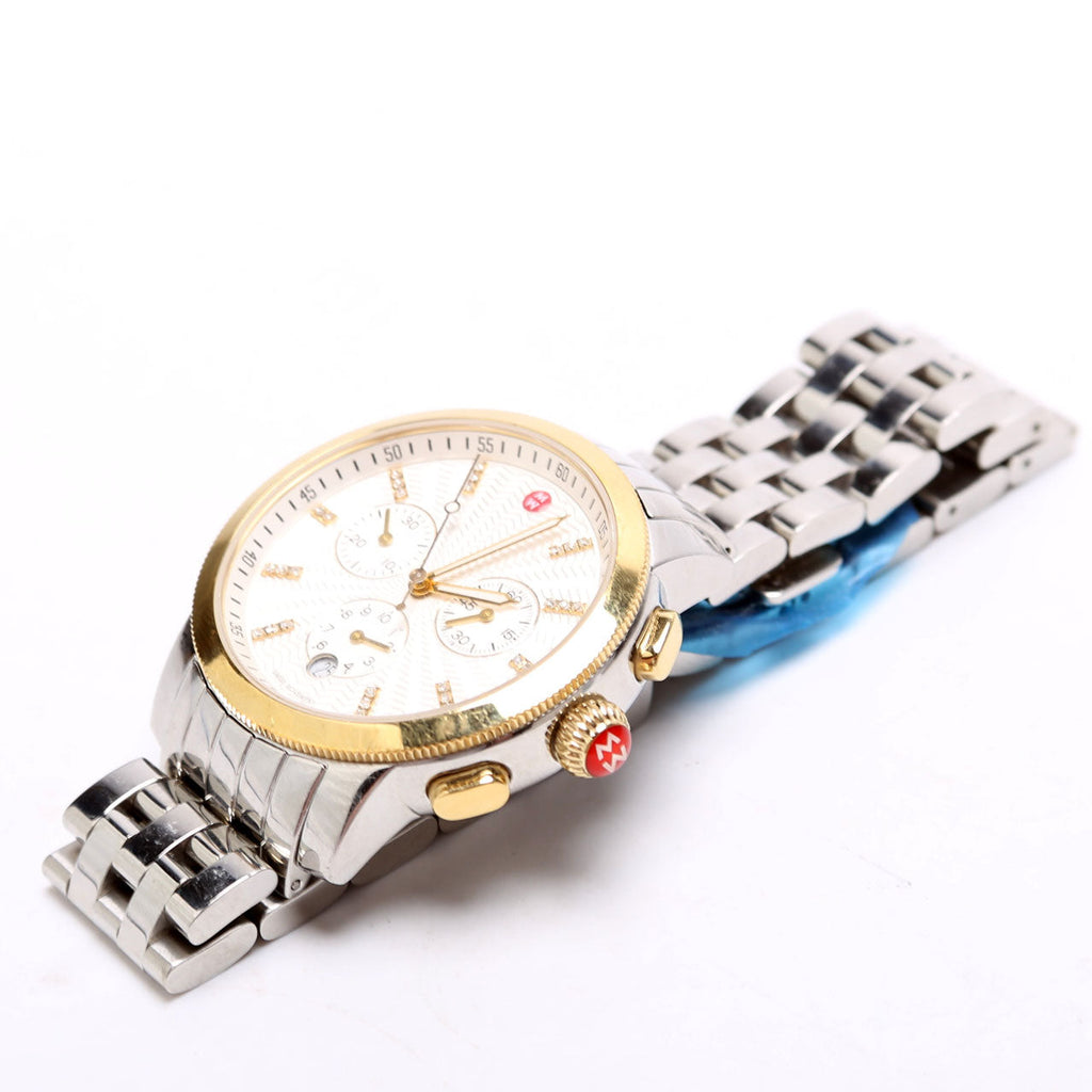 Uptown Stainless Steel Watch With 0.12 Ct Diamonds
