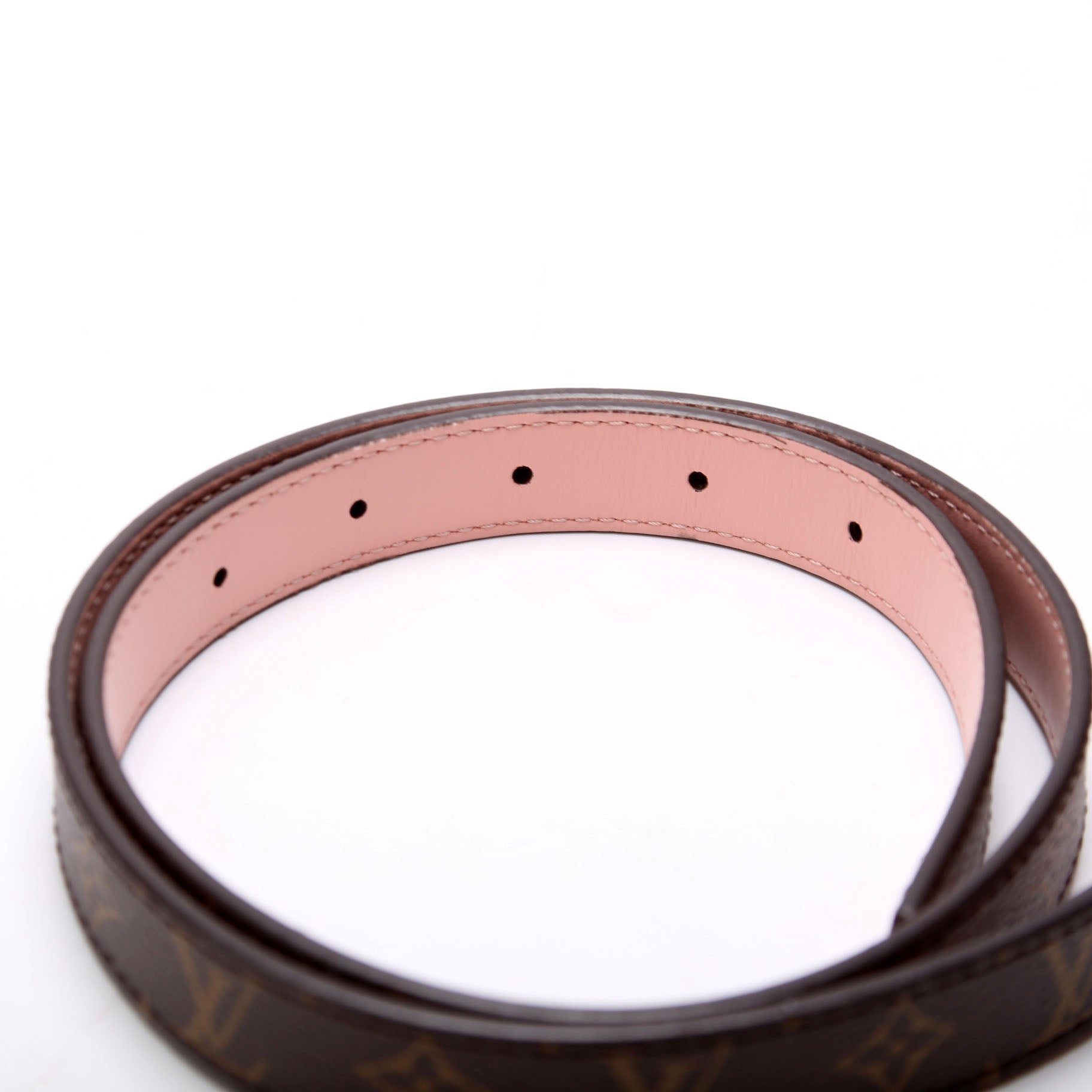 LV Iconic 20MM Reversible Monogram/Leather Belt Size 75/30 Pink