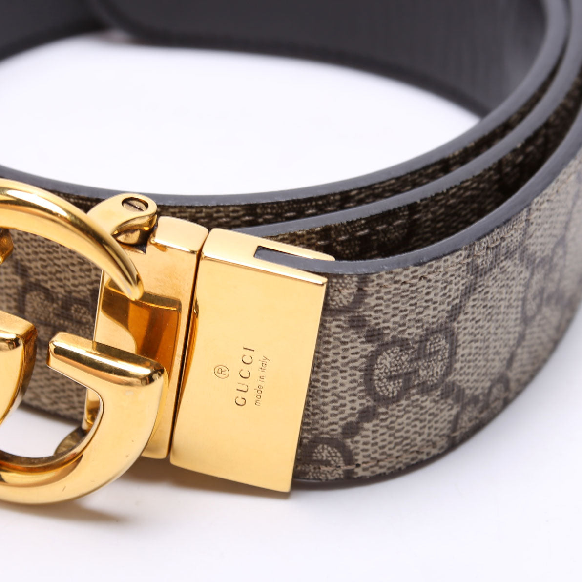 659416 GG Marmont Reversible Supreme/Leather Belt Size 90/36 Brown