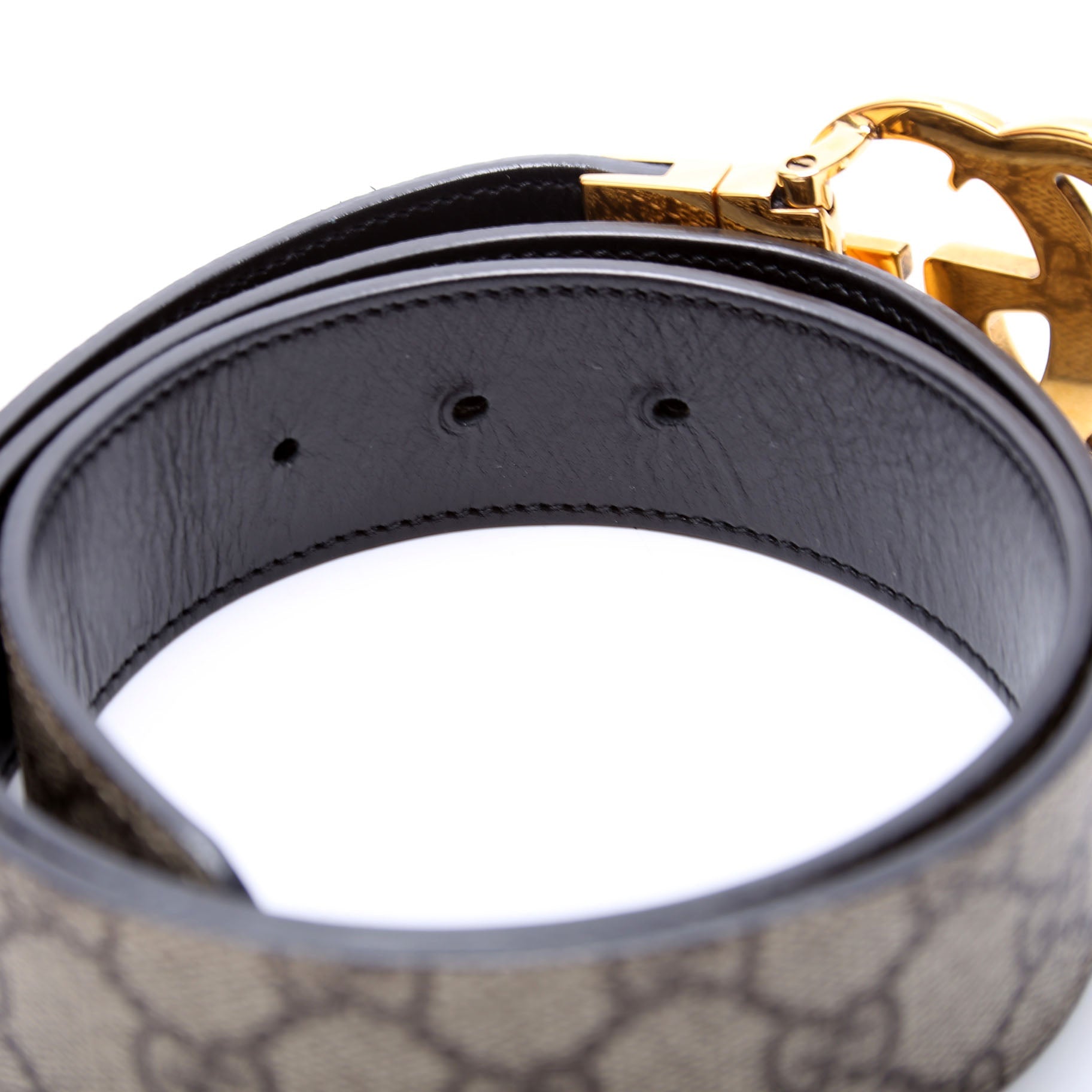 659416 GG Marmont Reversible Supreme/Leather Belt Size 90/36 Brown