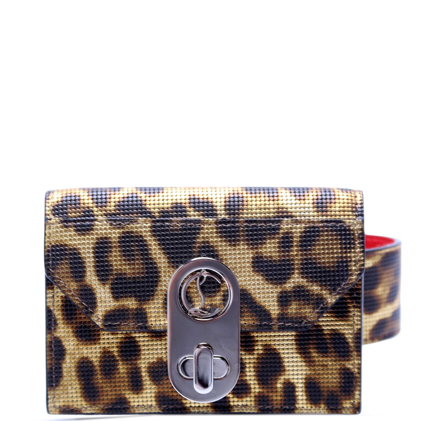 Card Holder Cheetah Print Gold