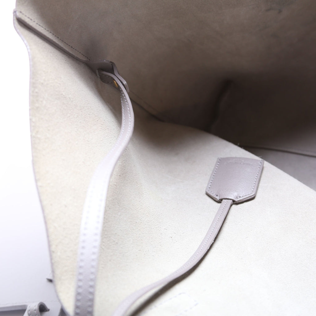 Shopping Bag East/West Supple Leather 600281 Grey