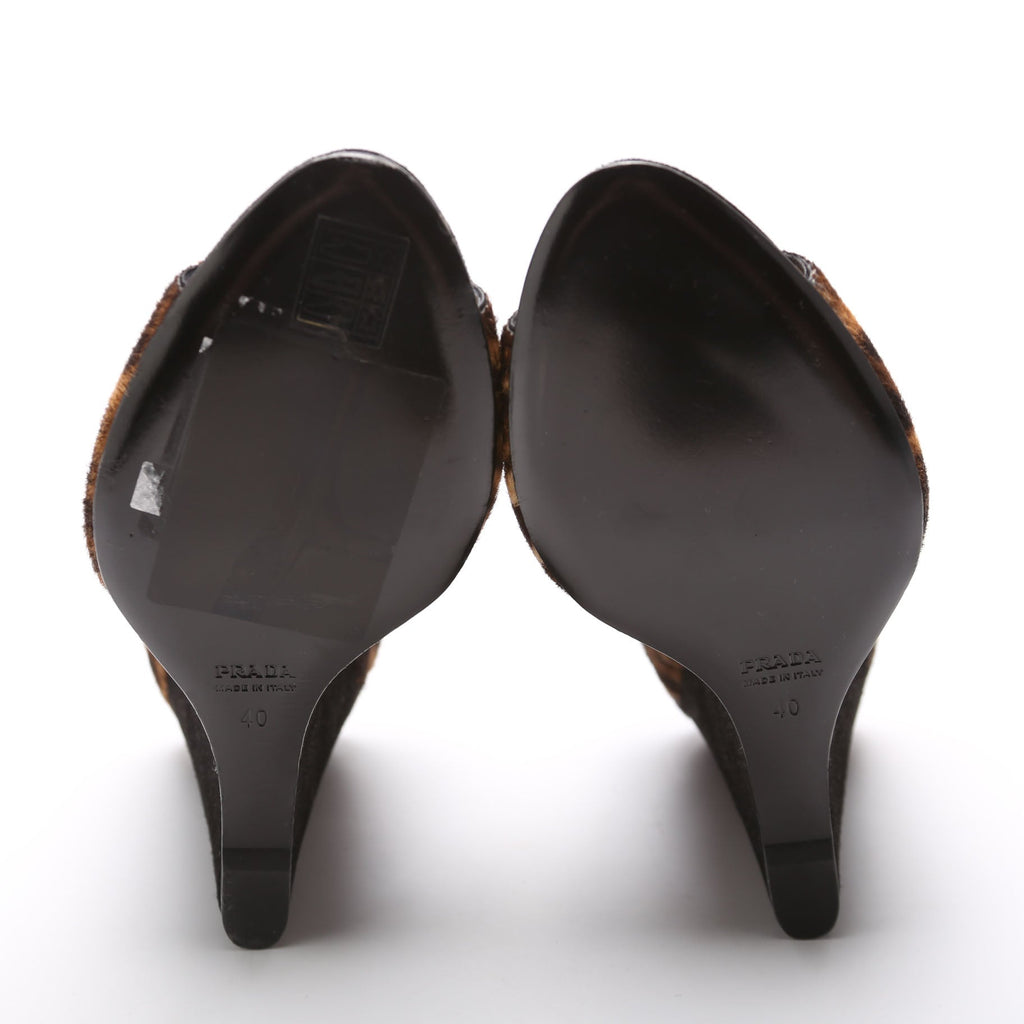 Ponyhair/Suede Wedge Size 40