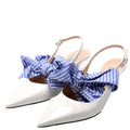 Patent Slingback with Bow Accent Size 40